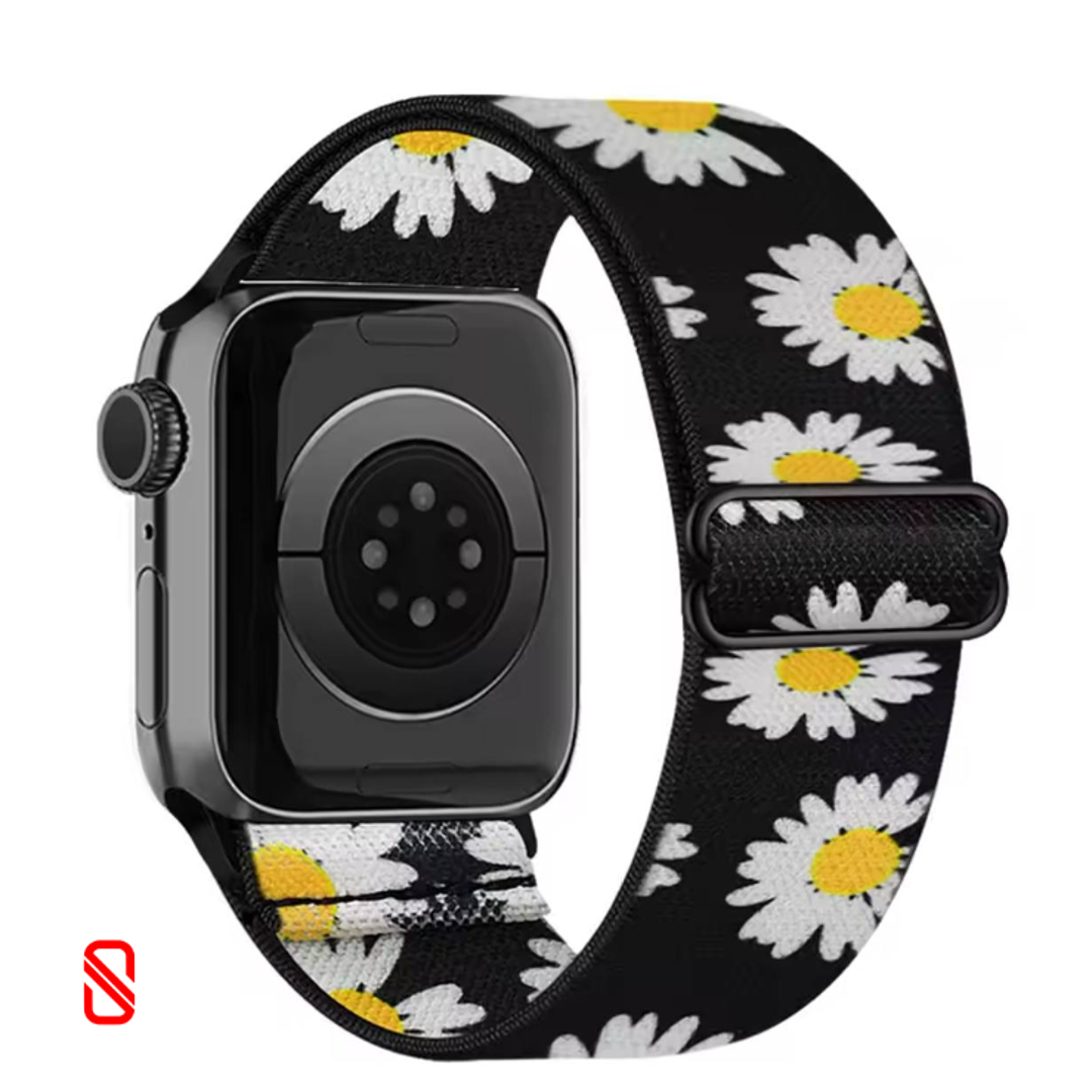 بند اپل واچ گل بابونه استرچ(Sl033)