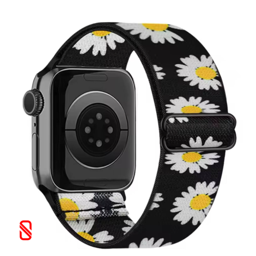 بند اپل واچ گل بابونه استرچ(Sl033)