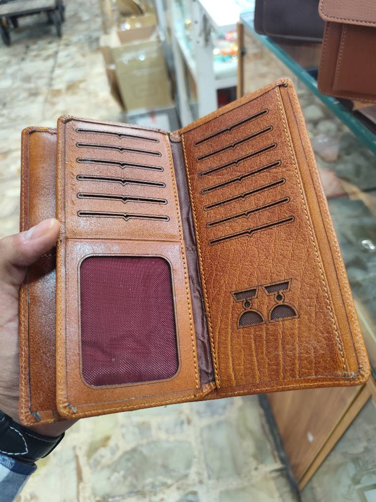 کیف کتی چرم طبیعی عسلی