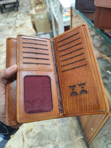 کیف کتی چرم طبیعی عسلی