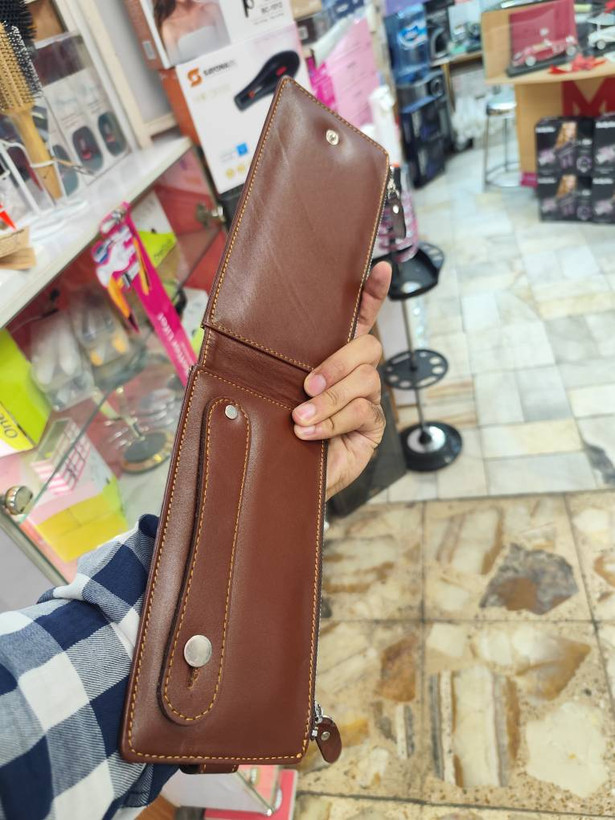 کیف پول مردانه چرم قهوهای جادار | جای مدارک فراوان (ته باری زیر قیمت ) کد ML018
