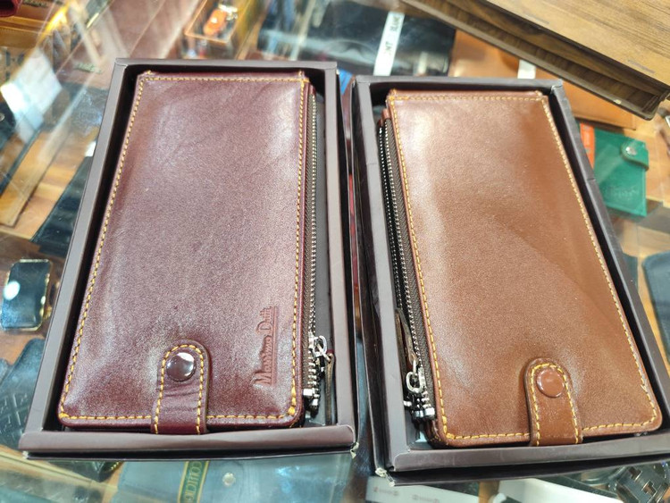 کیف پول مردانه چرم قهوهای جادار | جای مدارک فراوان (ته باری زیر قیمت ) کد ML018