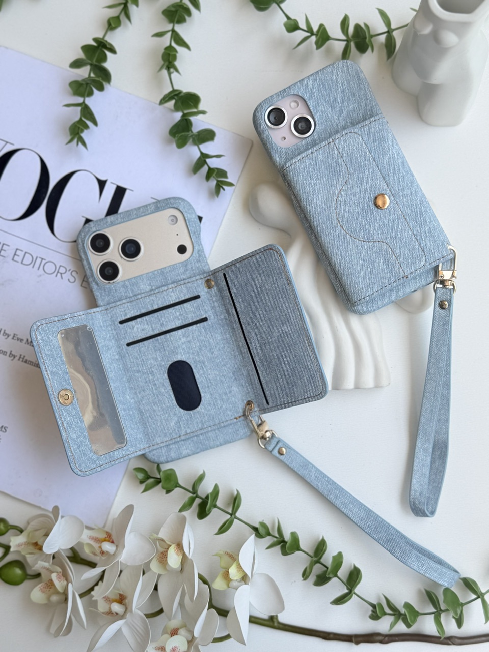 پارچه ای جاکارتی دار آیفون Jeans Wallet
