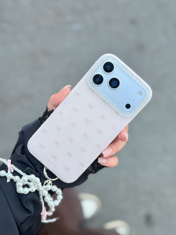 قاب Pink Bow با آویز آیفون کد MB194