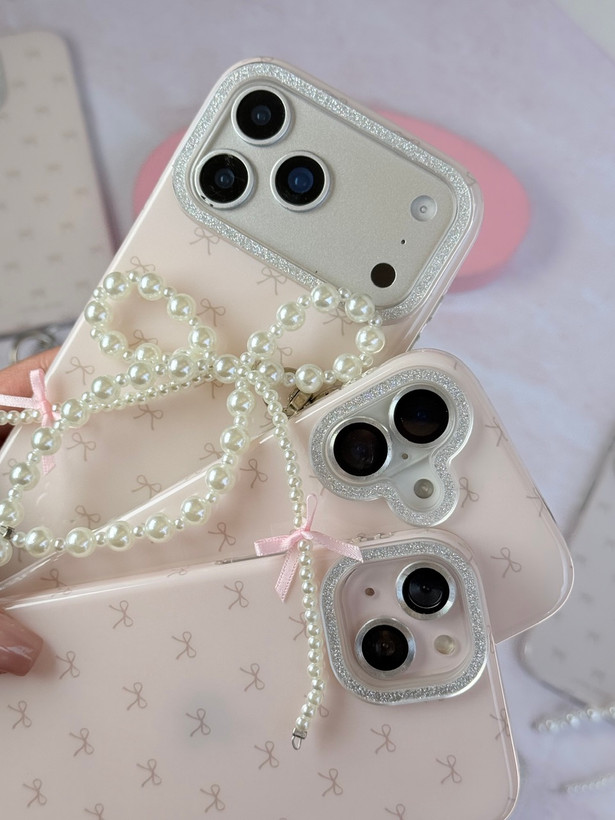 قاب Pink Bow با آویز آیفون کد MB194