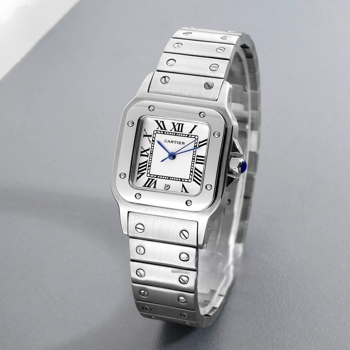 ساعت کارتیه سانتوس زنانه استیل صفحه سفید Cartier-5393-L