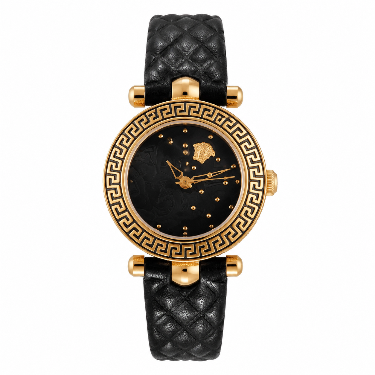 ساعت ورساچه زنانه طلایی بند چرم Versace-2739-L
