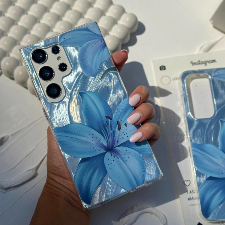 قاب سامسونگ طرح لیلیوم آبی (Imd Lily Blue)
