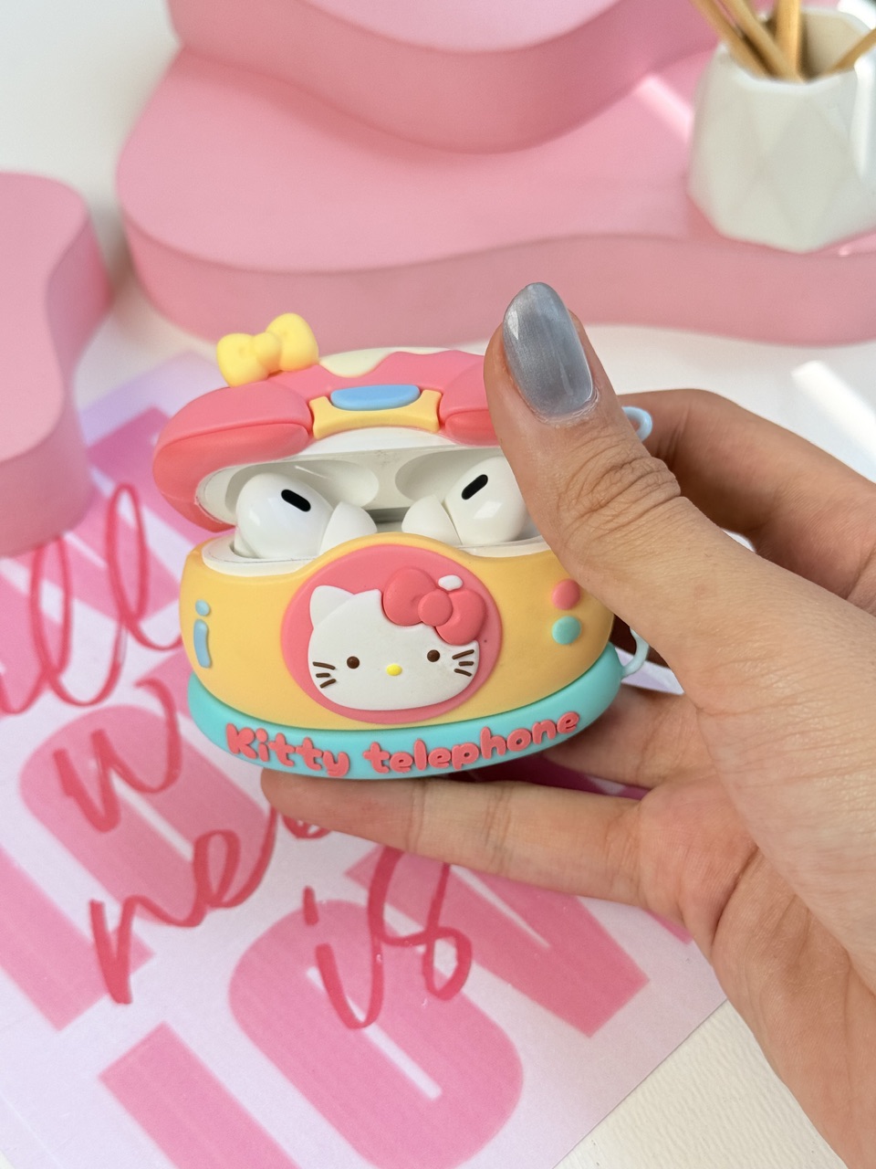 کیس ایرپاد کیتی کاور ایرپاد سیلیکونی Kitty Telephone کد (MB212)
