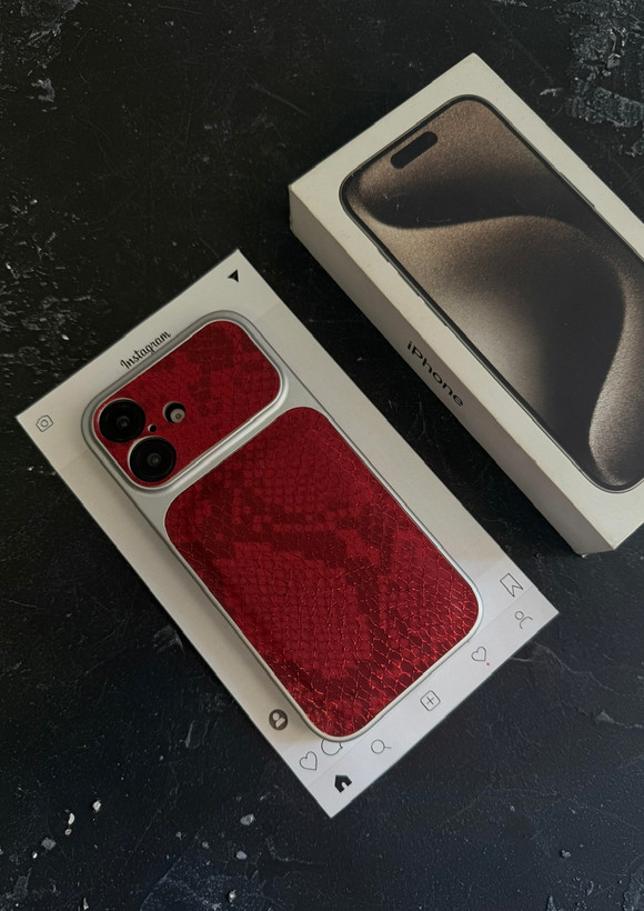 قاب گوشی آیفون طرح پوست مار قرمز Red python کد MB215