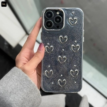 قاب گوشی قلب اکلیلی (Heart Glitter) (LP573)