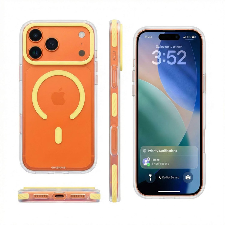 قاب کریستال سری مگسیف قاب ناب ghabnaab Crystal Series With Magsafe Iphone (GN147)