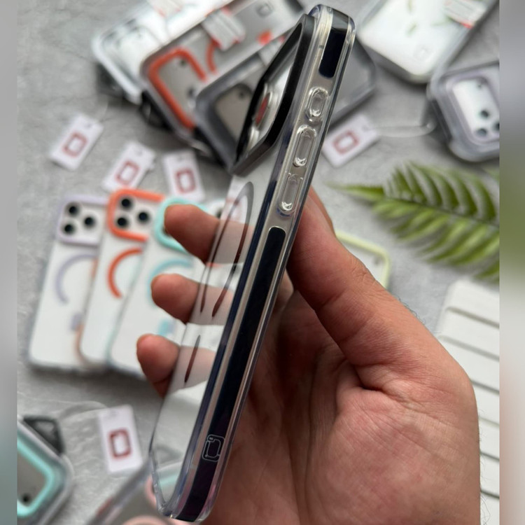 قاب کریستال سری مگسیف قاب ناب ghabnaab Crystal Series With Magsafe Iphone (GN147)