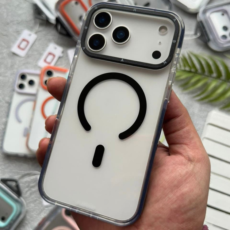 قاب کریستال سری مگسیف قاب ناب ghabnaab Crystal Series With Magsafe Iphone (GN147)