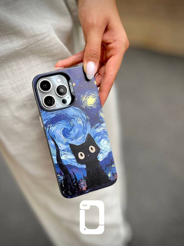 قاب سو کول So Cool شب پر ستاره با گربه آیفون (GN156)