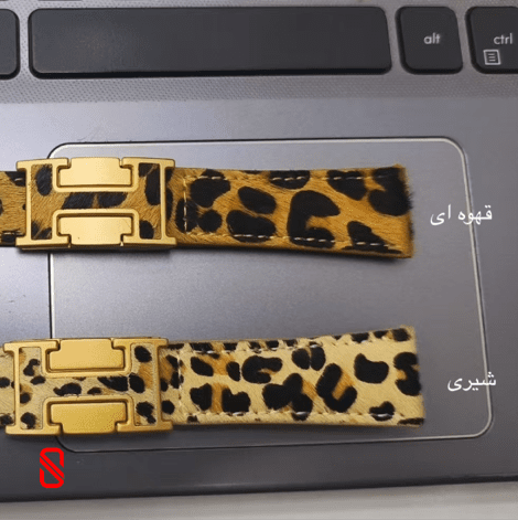 بند اپل واچ چرم قفل هرمس Hermes پلنگی (GN178)
