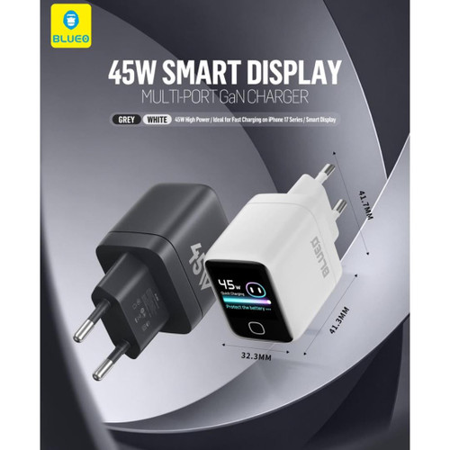 آداپتور بلو Blueo Adaptor45W GAN Charger (GN209)
