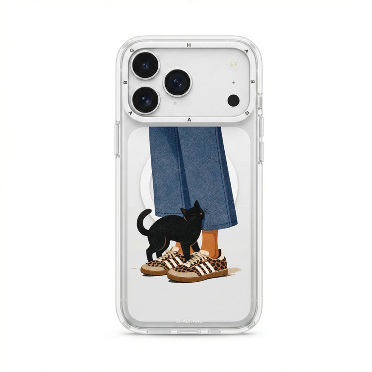 قاب گربه سیاه Black Cat با مگ سیف قاب ناب ghabnaab آیفون (GN212)