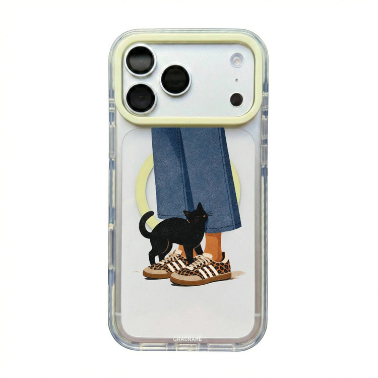 قاب گربه سیاه Black Cat با مگ سیف قاب ناب ghabnaab آیفون (GN212)