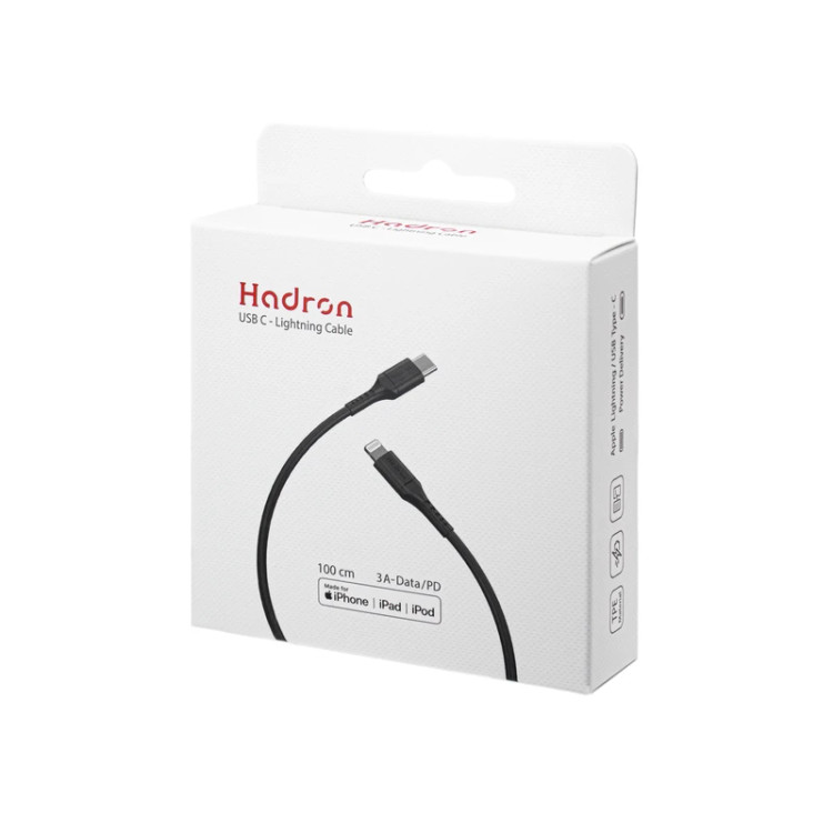 کابل شارژ Hadron هادرون Type-C به Lightning (GN215)