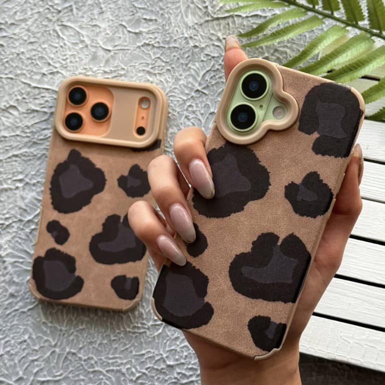 قاب مخملی پلنگی Leopard آیفون (GN250)