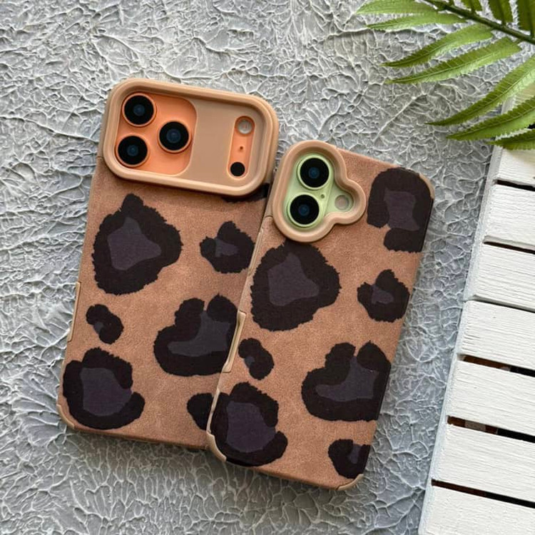 قاب مخملی پلنگی Leopard آیفون (GN250)