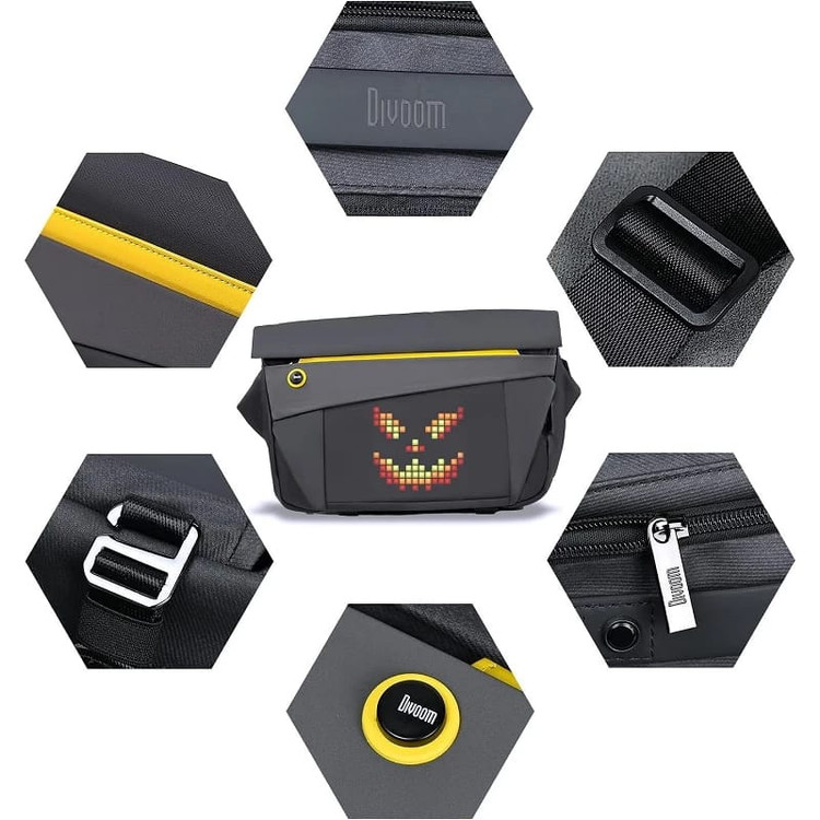 کیف کمری دیووم Divoom Pixoo-Slingbag-V Fashion & Innovative LED Slingbag (GN253)