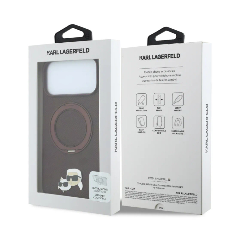 قاب کارل لاگرفلد Karl Lagerfel HC Magsafe PU Ring Stand 360 Heads Pin (GN265)