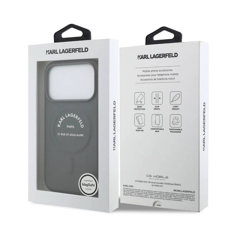 قاب کارل لاگرفلد Karl Lagerfeld با مگ سیف Iphone سری 17 & 18 (GN276)