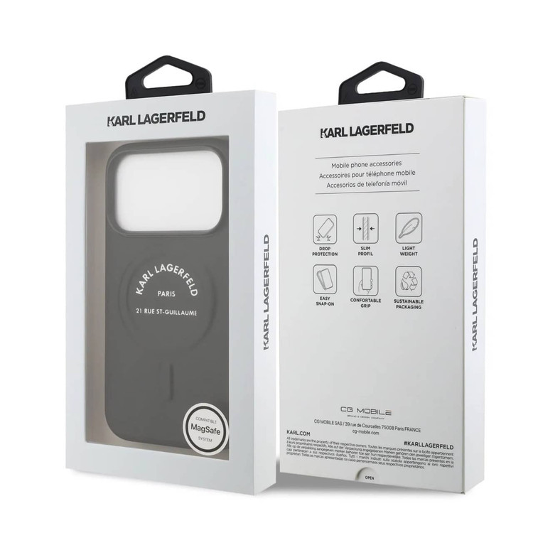 قاب کارل لاگرفلد Karl Lagerfeld با مگ سیف Iphone سری 17 & 18 (GN276)