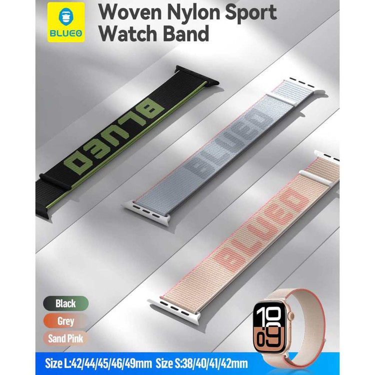 بند اپل واچ بافت نایلونی اسپرت Blueo بلو Wovan Nylon Sport (GN307)