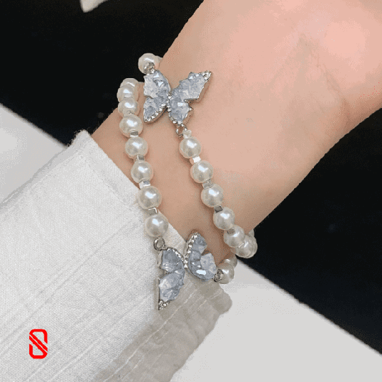 بند اپل واچ Butterfly & Pearl مروارید و پروانه (GN309)