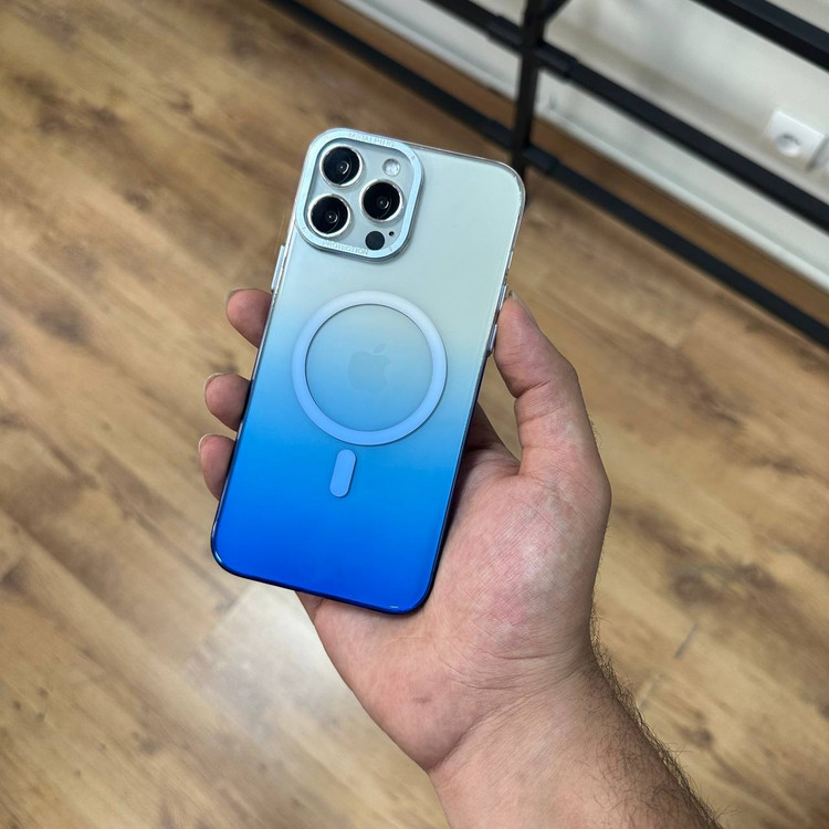 قاب کریستالی متال رینگ به همراه مگ سیف iphone (GN310)
