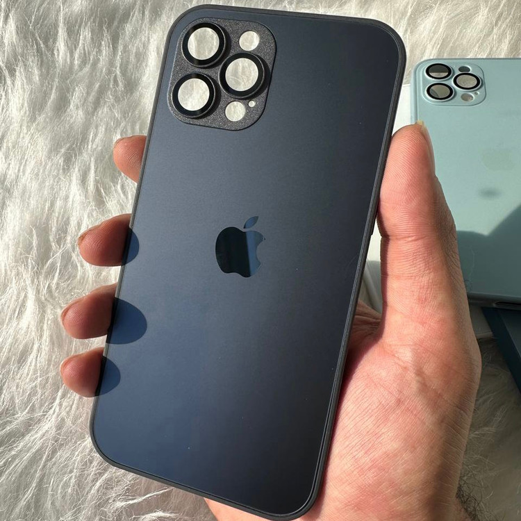 قاب AG GLASS با محافظ لنز اورجینال Apple iphone (GN322)