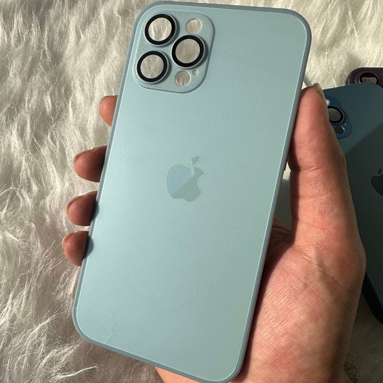 قاب AG GLASS با محافظ لنز اورجینال Apple iphone (GN322)