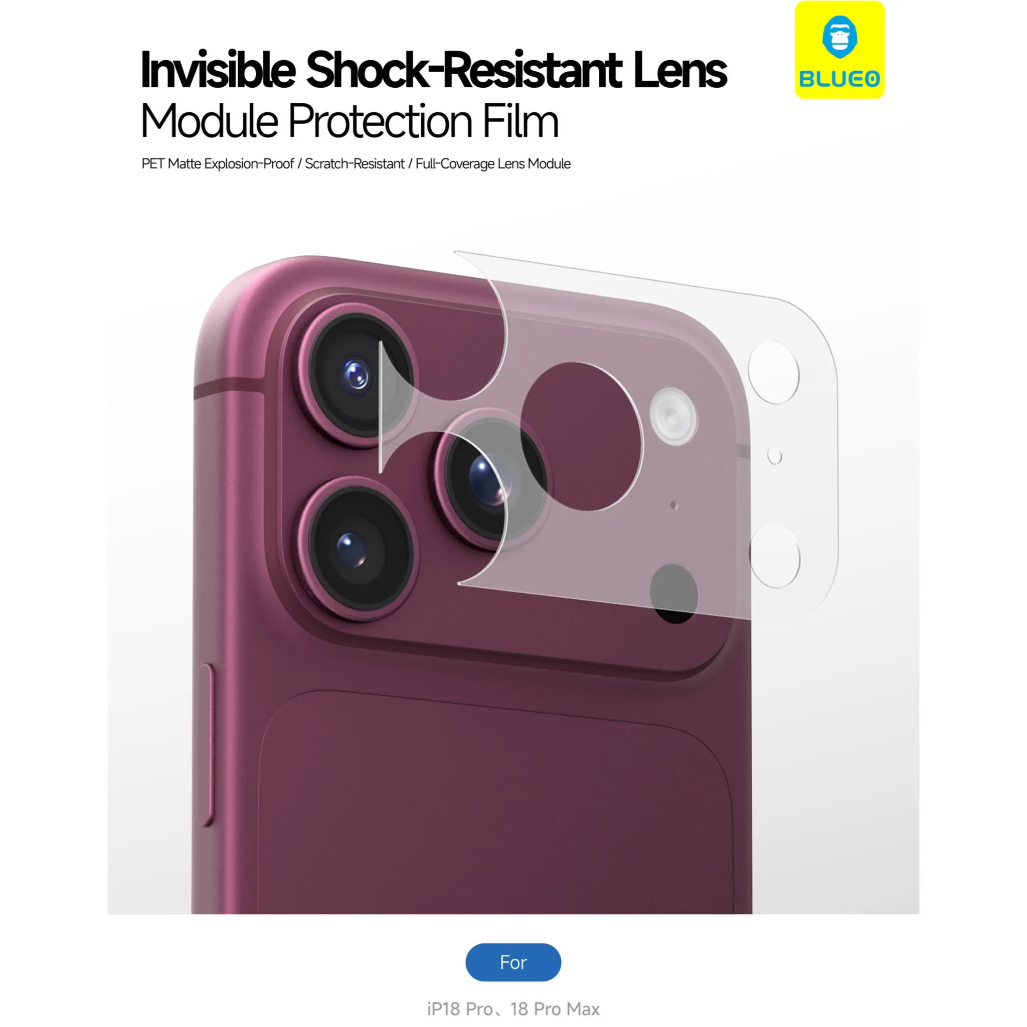 محافظ دور لنز بلو Blueo Invisible Shock-Resistant Lens Module Protection Film (GN329)