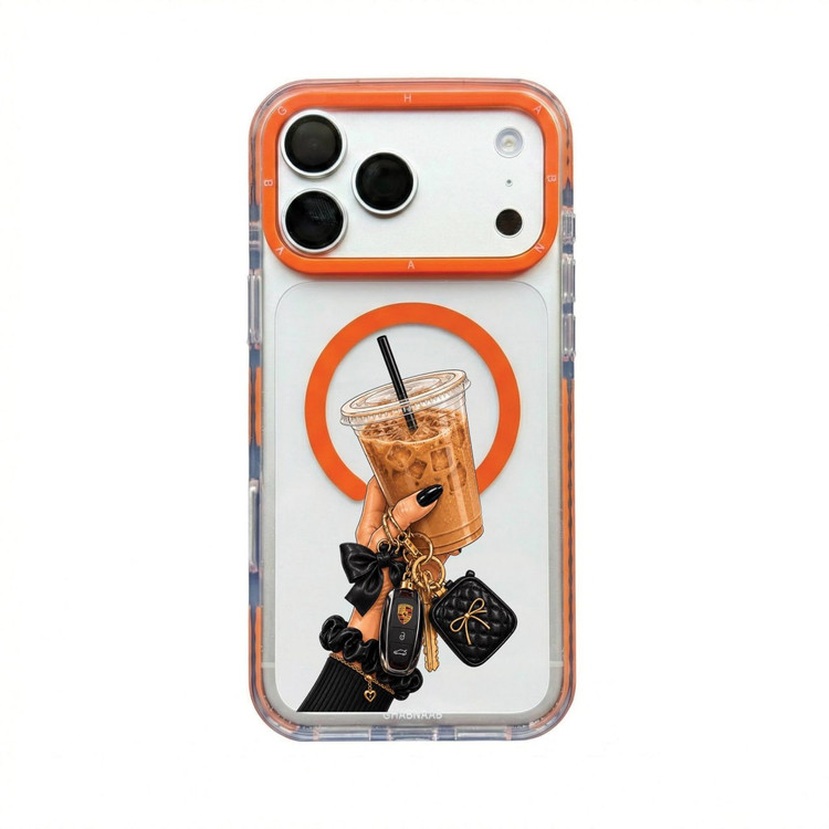 قاب قهوه خنک Cool Coffee با مگ سیف قاب ناب ghabnaab آیفون (GN335)