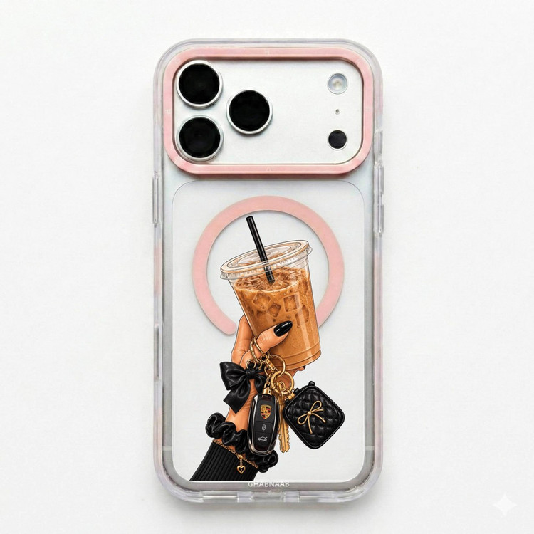 قاب قهوه خنک Cool Coffee با مگ سیف قاب ناب ghabnaab آیفون (GN335)