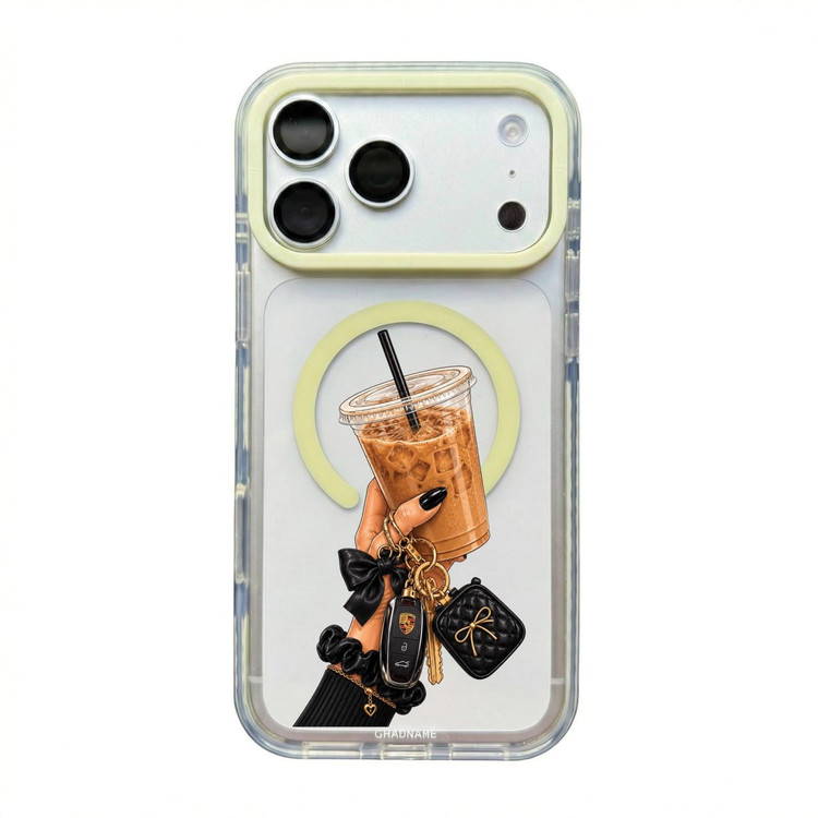 قاب قهوه خنک Cool Coffee با مگ سیف قاب ناب ghabnaab آیفون (GN335)