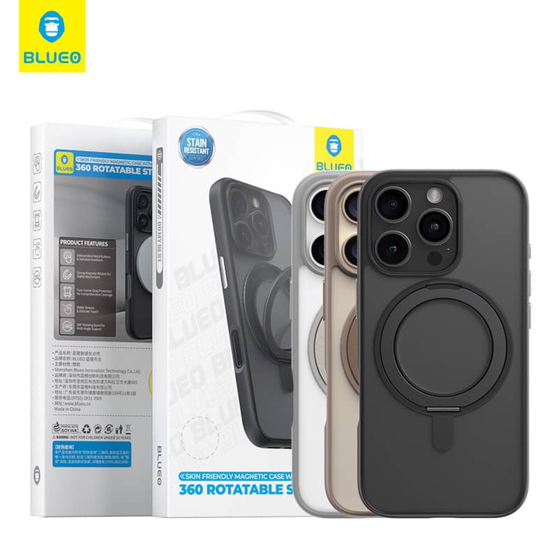 قاب بلو Blueo Skin Friendly Frosted Anti-drop Case Ring Stand 360° (GN342)