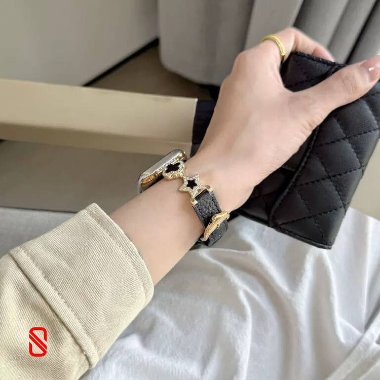 بند اپل واچ چرم استار Van Cleef ون کلیف (GN352)