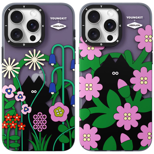 قاب یانگ کیت Youngkit Heenjon Cat Flower Magsafe Iphone (GN363)