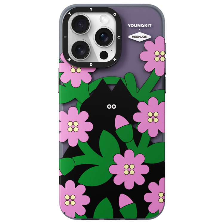 قاب یانگ کیت Youngkit Heenjon Cat Flower Magsafe Iphone (GN363)
