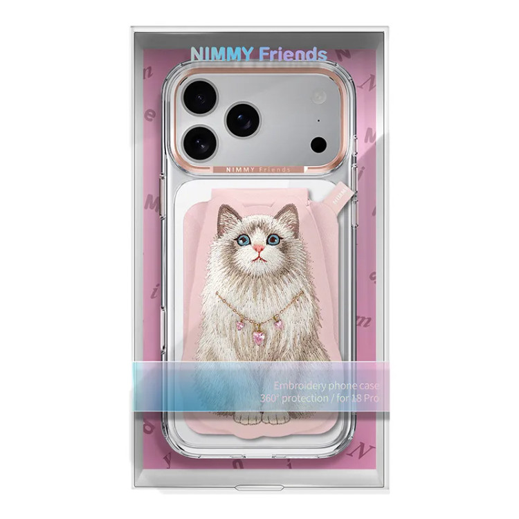 ست قاب شفاف و استند مگنتی Lucky Fashion Series نیمی Nimmy Magnetic Crystal Clear آیفون سری 17 & 18 (GN373)