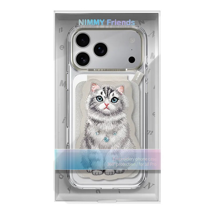 ست قاب شفاف و استند مگنتی Lucky Fashion Series نیمی Nimmy Magnetic Crystal Clear آیفون سری 17 & 18 (GN373)