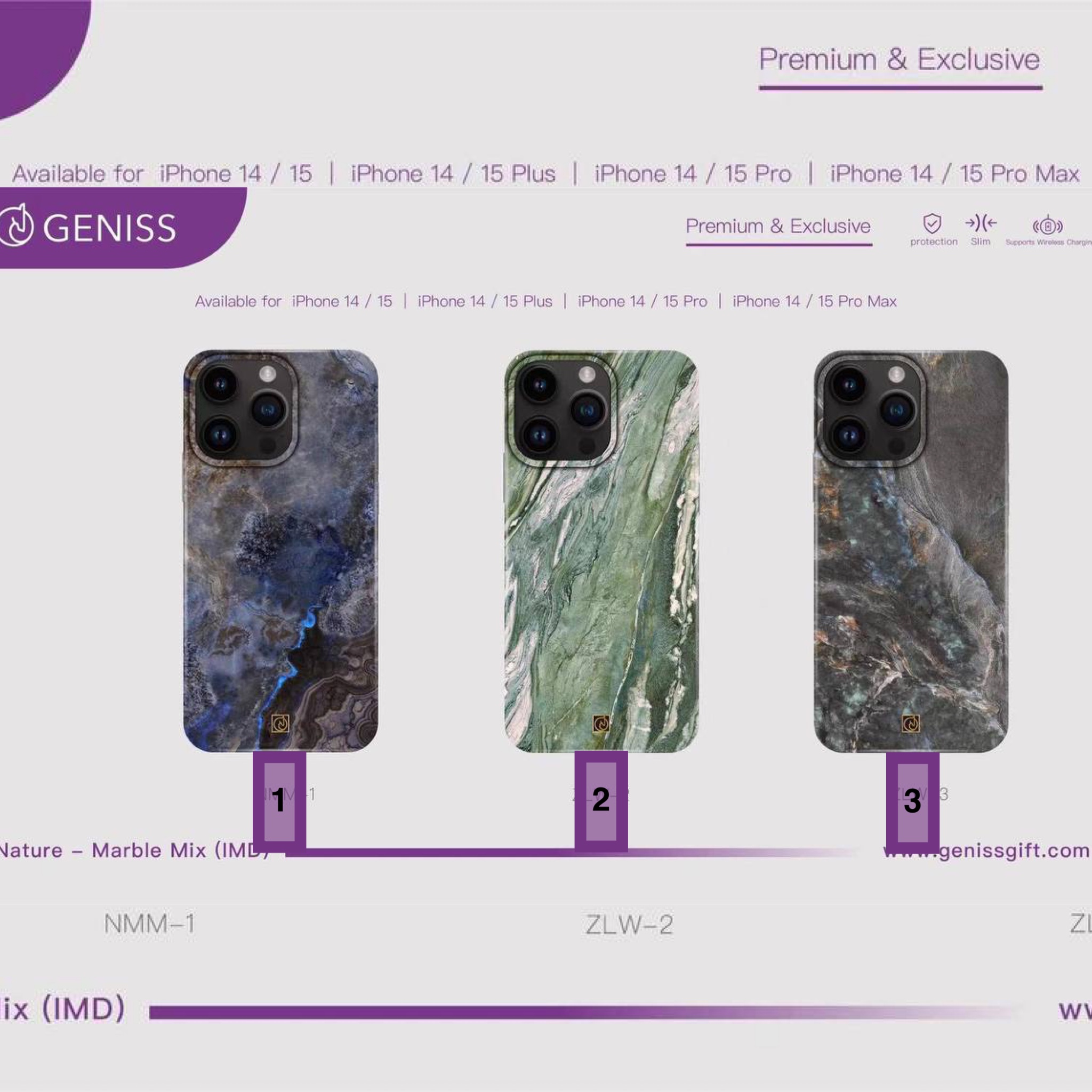 قاب Geniss گنیس Apple iphone Marble Mix Series (GN374)