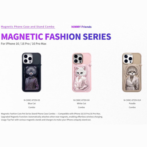 قاب و استند جاکارتی دار نیمی Nimmy Fashion Cute Pet Case With Magnetic Stand (GN379)