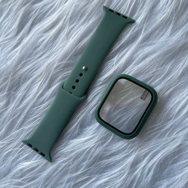 پکیج گارد و بند سیلیکونی اورجینال اپل واچ (GN409)
