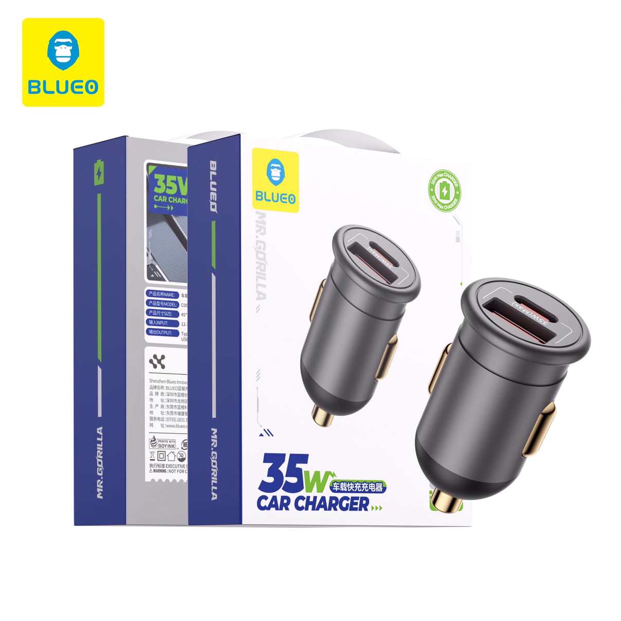 شارژر فندکی بلو Blueo 35W Car Charger (GN459)