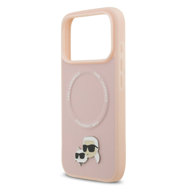 قاب کارل لاگرفلد Karl Lagerfeld در کنار گربه با مگ سیف Iphone سری 17 (GN468)
